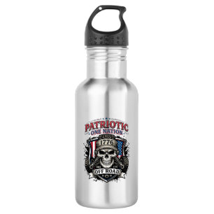 Patriotischer 1776 Off Road Schädel Monster Truck Edelstahlflasche