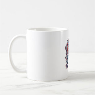 Patriotischer 1776 Off Road Schädel Monster Truck  Kaffeetasse