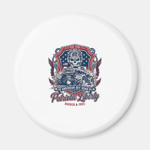 Patriotischer 1776 Off Road Schädel Monster Truck  Magnet