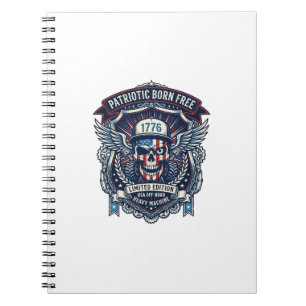 Patriotischer 1776 Off Road Schädel Monster Truck  Notizblock