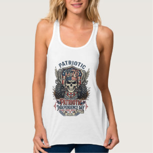 Patriotischer 1776 Off Road Schädel Monster Truck Tank Top