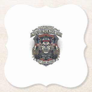 Patriotischer 1776 Off Road Schädel Monster Truck  Untersetzer