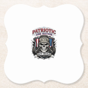 Patriotischer 1776 Off Road Schädel Monster Truck  Untersetzer