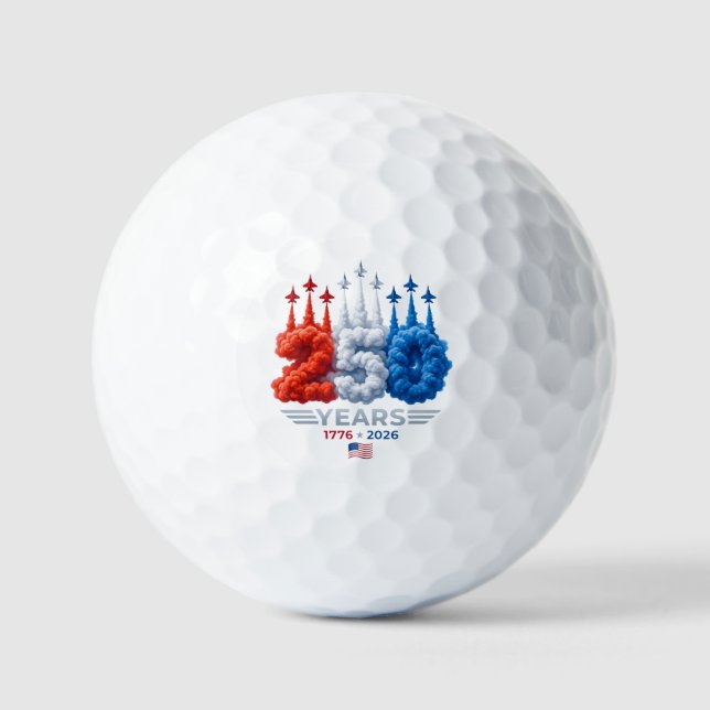 Patriotischer 250. Geburtstag Golfball (Vorderseite)