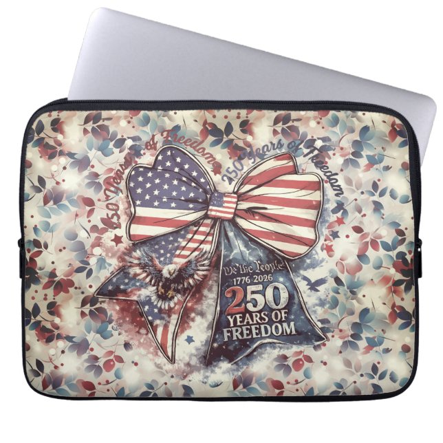 Patriotischer 250. Geburtstag Laptopschutzhülle (Vorderseite)