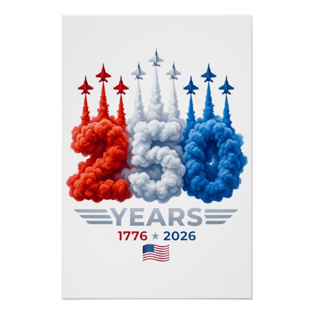 Patriotischer 250. Geburtstag Poster (Vorderseite)