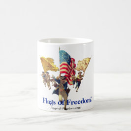 Patriotischer "3 Flaggen der Freiheit" Kaffeebeche Kaffeetasse