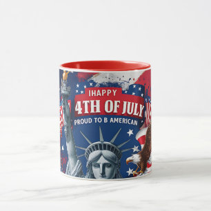 Patriotischer 4. Juli-Becher USA Unabhängigkeitsta Tasse