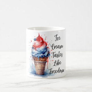 Patriotischer 4. Juli Eiscreme T - Shirt Kaffeetasse