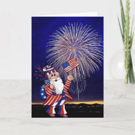 Patriotischer 4. Juli Feuerwerk Karte