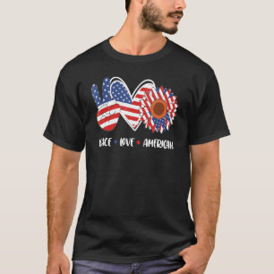 Patriotischer 4. Juli Friedenskonferenz Amerika T-Shirt