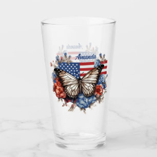 Patriotischer 4. Juli Glas