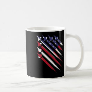 Patriotischer 4. Juli Jet USA Amerikanische Flagge Kaffeetasse