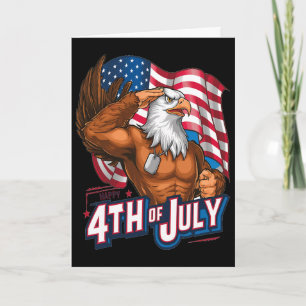 Patriotischer 4. Juli Ld Adler Amerikanische Flagg Karte