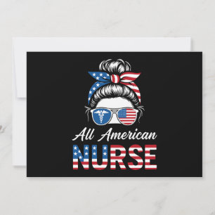 Patriotischer 4. Juli Nurse Independence Day Pride Einladung