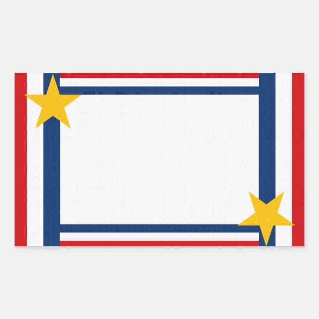 Patriotischer 4. Juli Rechteckiger Aufkleber (Vorderseite)
