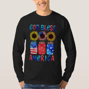 Patriotischer 4. Juli Sonnenblume für Frauen Gott  T-Shirt