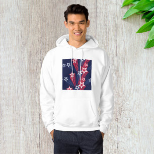 Patriotischer 4. Juli Sterne rot weiß und blau Hoodie