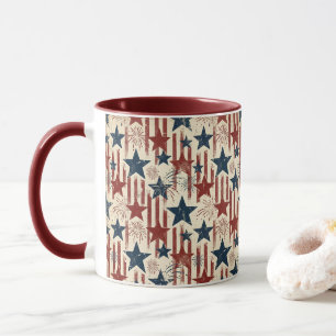 Patriotischer 4. Juli, Sterne Streifen, Americana Tasse