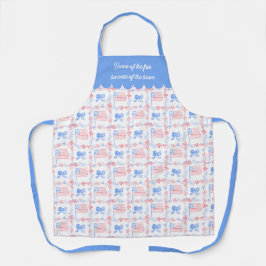 Patriotischer 4. Juli Wasserfarbe personalisiert Schürze