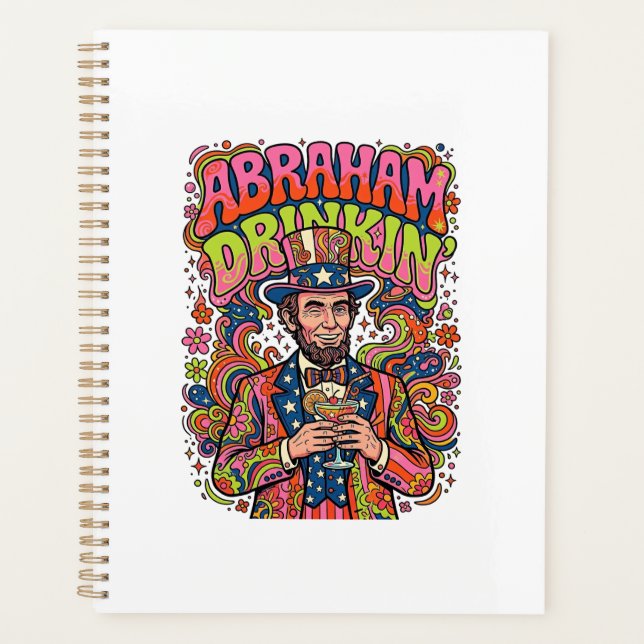 Patriotischer Abraham Trinkender Retro Planer (Vorderseite)