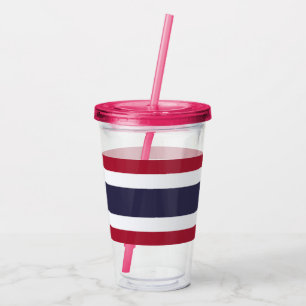 Patriotischer Acrylbecher mit der Flagge Thailands Acryltrinkbecher