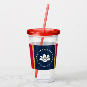 Patriotischer Acryltumbler mit der Flagge von Miss Acryltrinkbecher