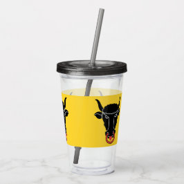 Patriotischer Acryltumbler mit der Flagge von Uri, Acryltrinkbecher