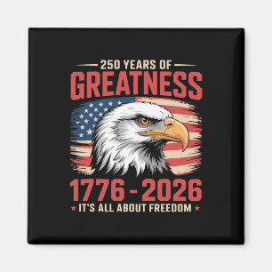 Patriotischer Adler 250 Jahre Amerikanische Flagge Magnet