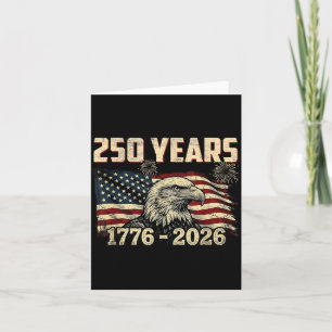 Patriotischer Adler 250 Jahre Jubiläum USA 250. Karte