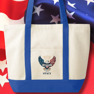 Patriotischer Adler 250. Jahrestag der amerikanisc Tragetasche