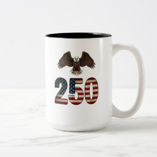 Patriotischer Adler 250 USA Semiquincentennial Zweifarbige Tasse