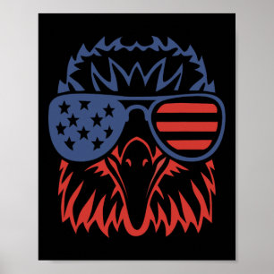 Patriotischer Adler 4. Juli US-amerikanische Flagg Poster