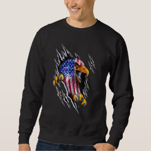 Patriotischer Adler 4. Juli US-amerikanische Flagg Sweatshirt