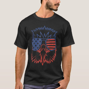 Patriotischer Adler 4. Juli US-amerikanische Flagg T-Shirt