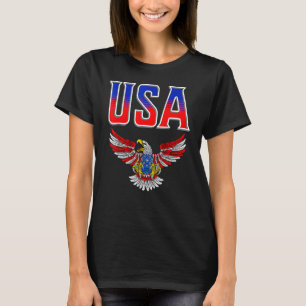 Patriotischer Adler 4. Juli US-amerikanische Flagg T-Shirt