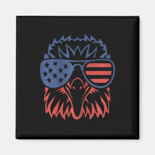 Patriotischer Adler 4. Juli USA Amerikanische Flag Magnet