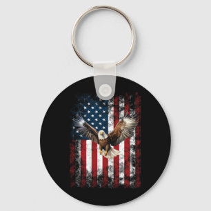 Patriotischer Adler 4. Juli USA Amerikanische Flag Schlüsselanhänger