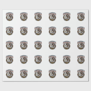 Patriotischer Adler Amerika Sonnenblume Vintage Geschenkpapier