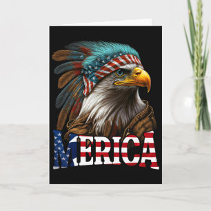 Patriotischer Adler Amerikanische Flagge 4. Juli M Karte