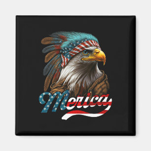 Patriotischer Adler Amerikanische Flagge 4. Juli M Magnet