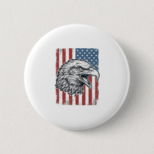 Patriotischer Adler Amerikanische Flagge Vintage G Button
