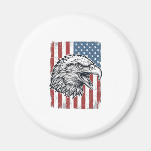 Patriotischer Adler Amerikanische Flagge Vintage G Magnet