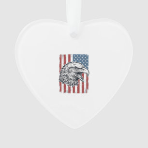 Patriotischer Adler Amerikanische Flagge Vintage G Ornament