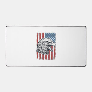 Patriotischer Adler Amerikanische Flagge Vintage G Schreibtischunterlage