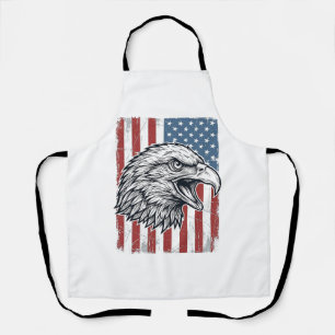 Patriotischer Adler Amerikanische Flagge Vintage G Schürze