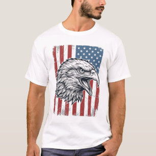 Patriotischer Adler Amerikanische Flagge Vintage G T-Shirt