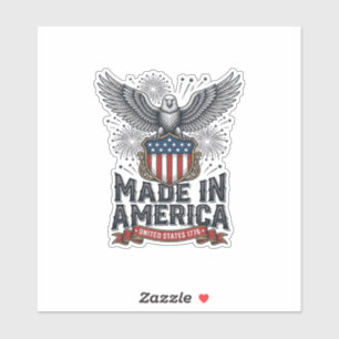 Patriotischer Adler aus Amerika Vintage Aufkleber