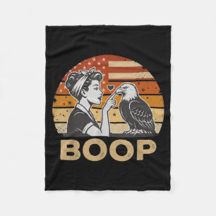 Patriotischer Adler Boop 4. Juli Lustiges Pin-Up M Fleecedecke