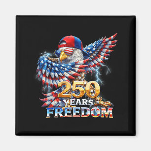 Patriotischer Adler dabbing USA-Flagge 4. Juli Magnet